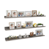 Grey Floating Shelves for Kitchen