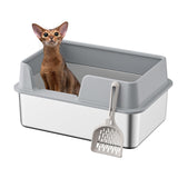 Stainless Steel Cat Litter Box with Lid
