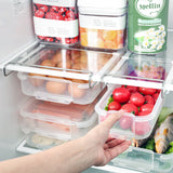 Transparent Plastic Storage Boxes for Fridge Organization