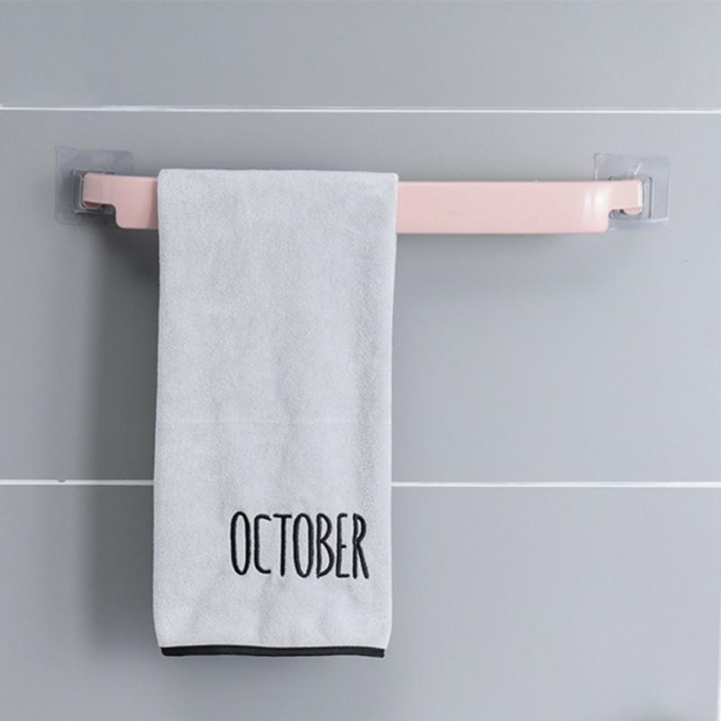 No-Drill Bathroom Towel Rack - Strong Plastic Storage