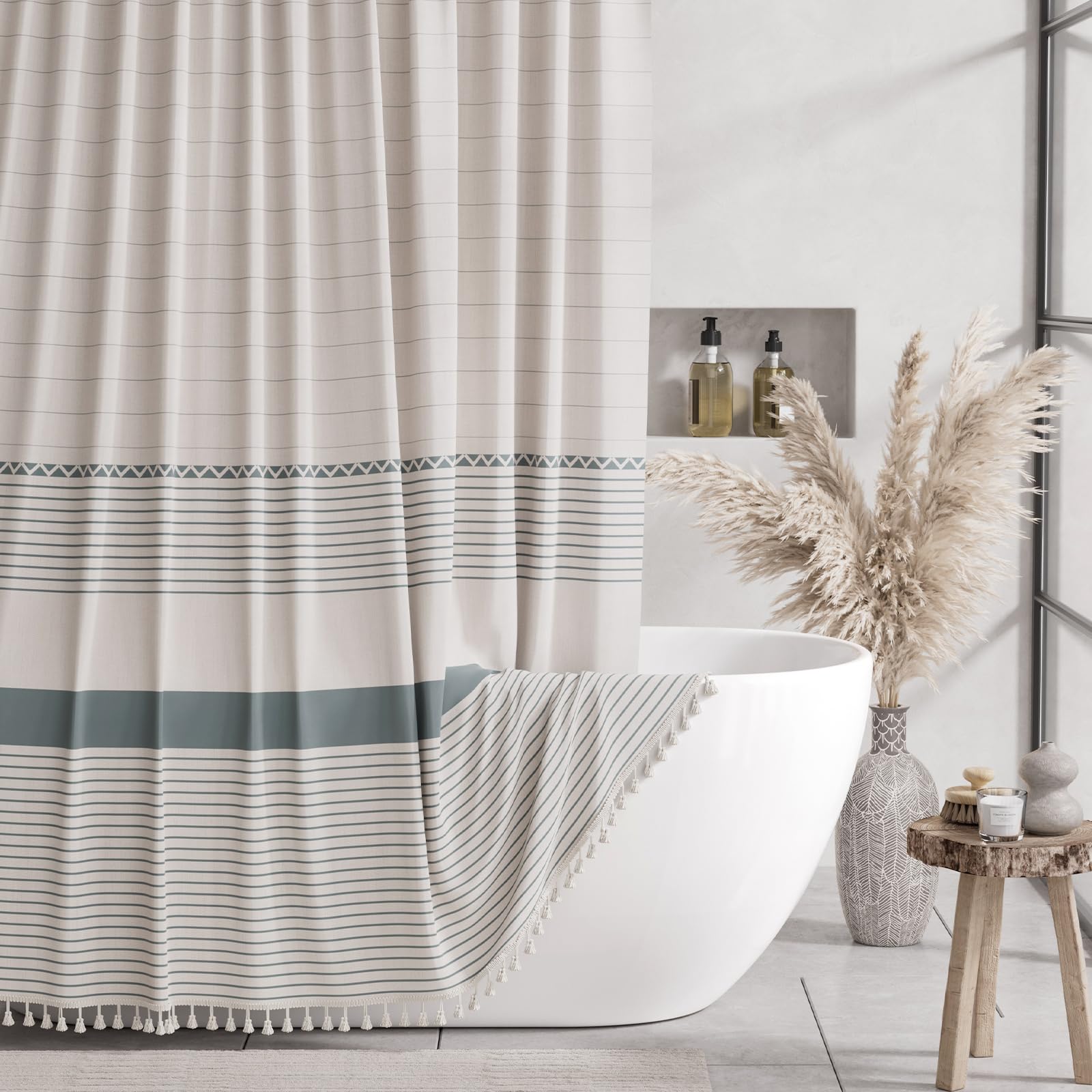 Shower Curtains for Bathroom with Hooks