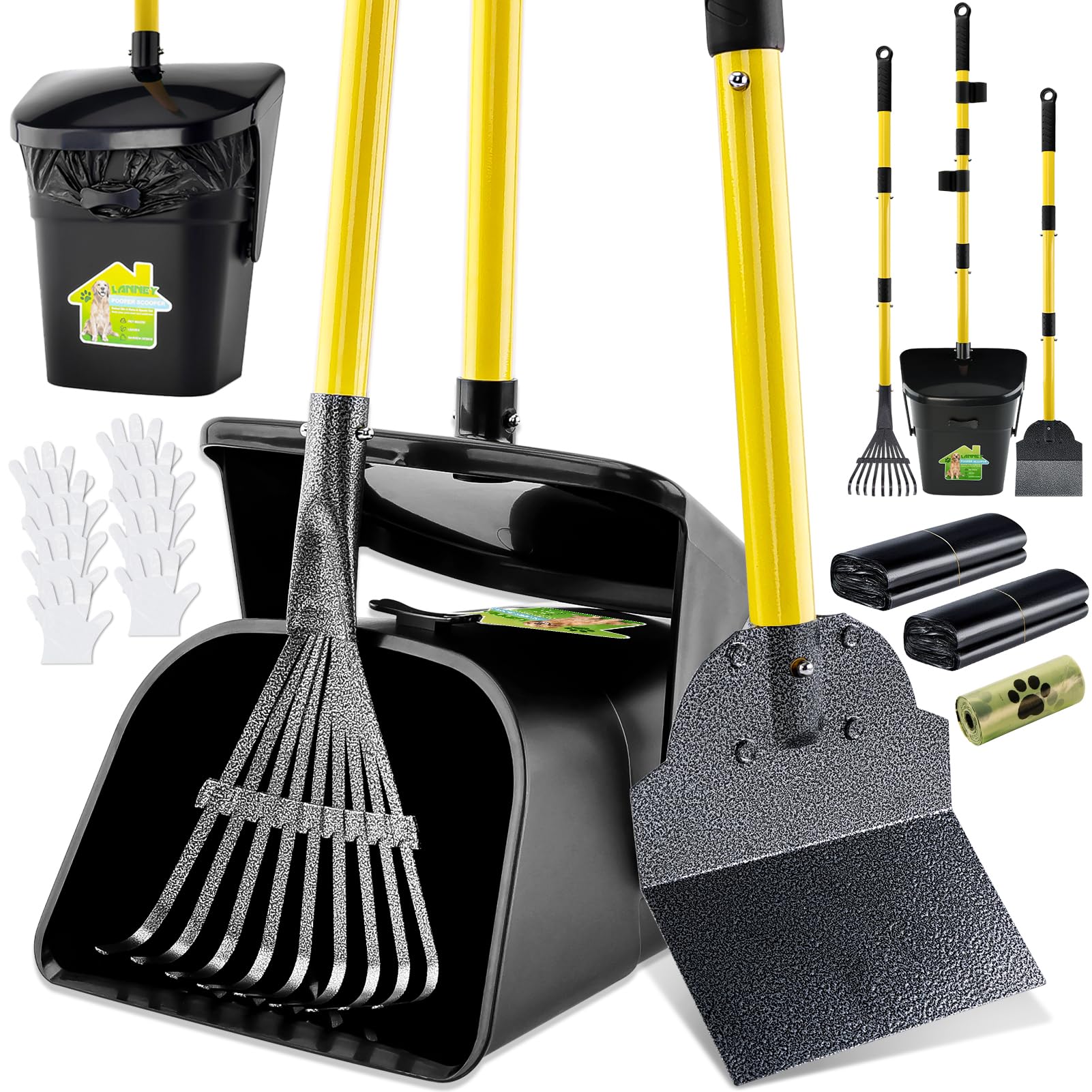 Long Adjustable Poop Scooper Kit