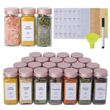 24 Pcs Glass Spice Jars with Label