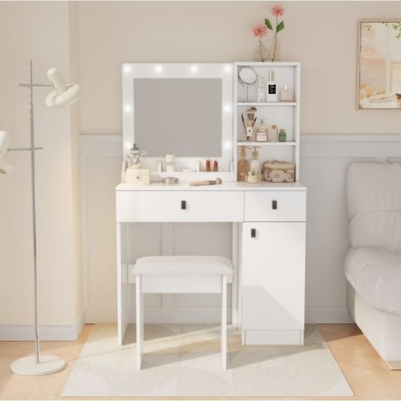 Vanity Desk With Lights