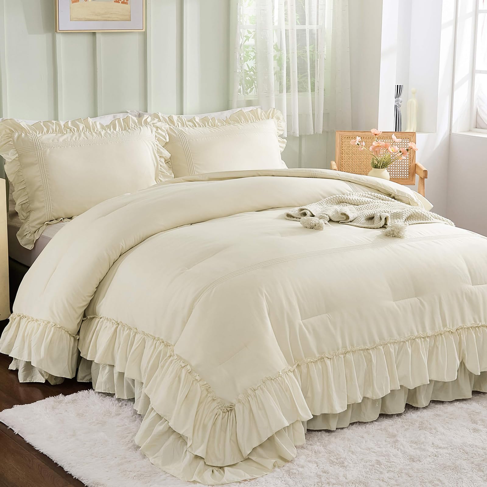 Beige Queen Comforter Set