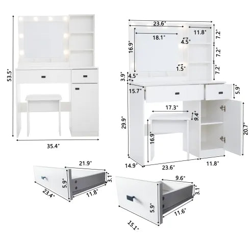 Vanity Desk With Lights