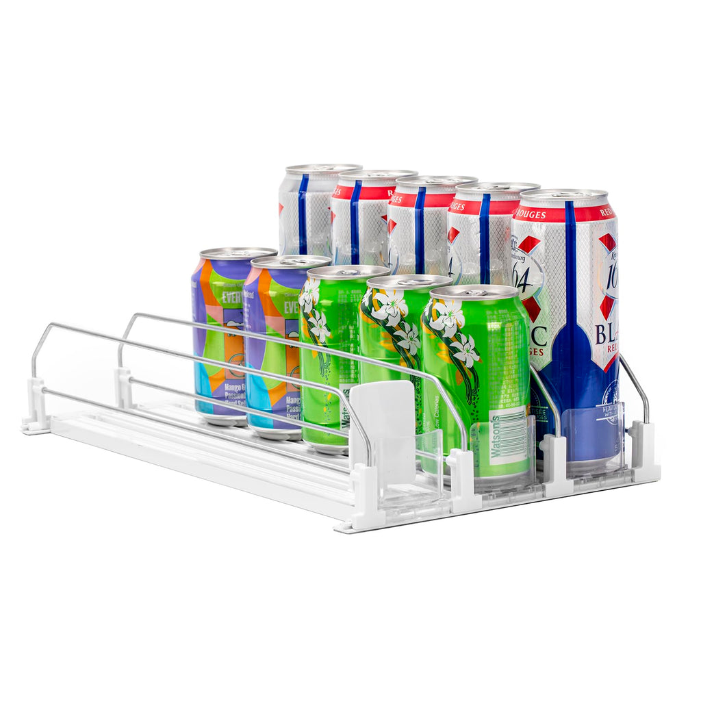 Drink Organizer Width Adjustable Self-Pushing Dispenser