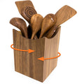 Rotating Wooden Utensil Holde