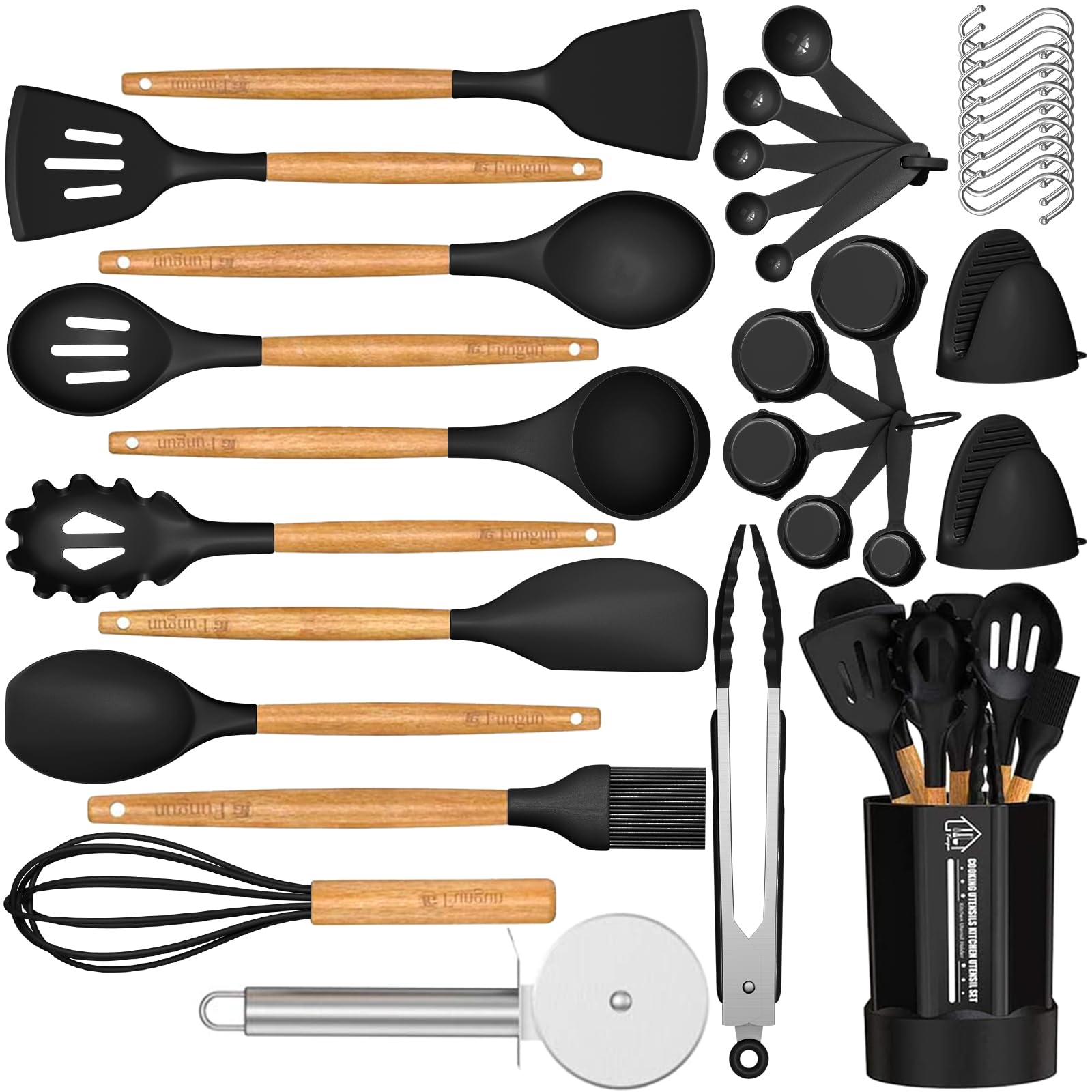Black Silicone Cooking Utensils