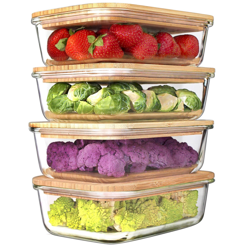 Glass Containers with Wood Lids