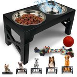 Elevated Dog Bowl Stand With 2 Stainless Steel Bowls