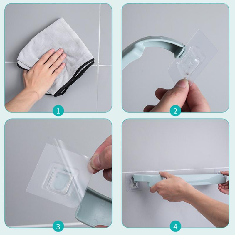 No-Drill Bathroom Towel Rack - Strong Plastic Storage