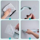 No-Drill Bathroom Towel Rack - Strong Plastic Storage