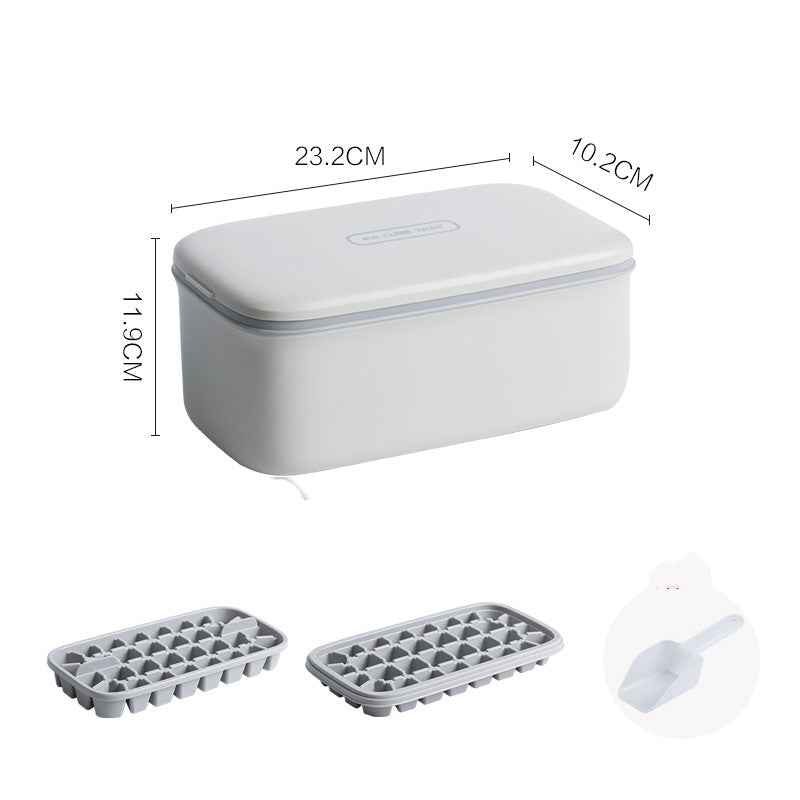 Dual-Layer Ice Cube Tray with Lid