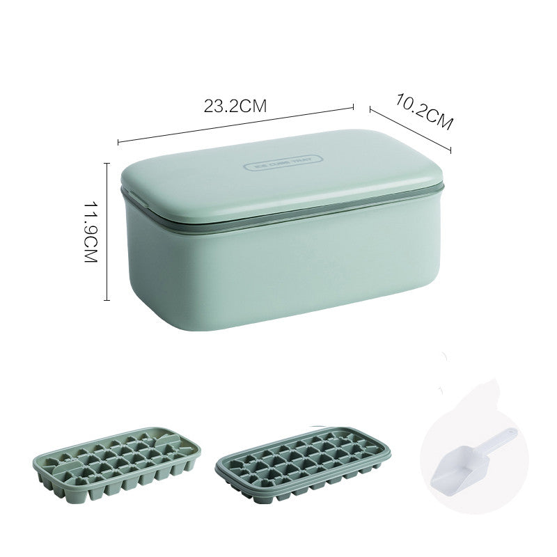 Dual-Layer Ice Cube Tray with Lid