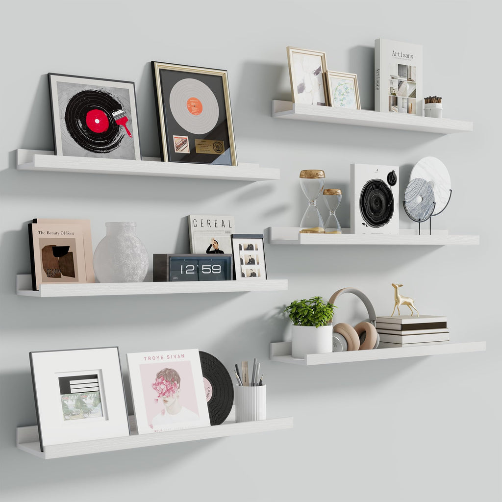 White Floating Shelves for Kitchen