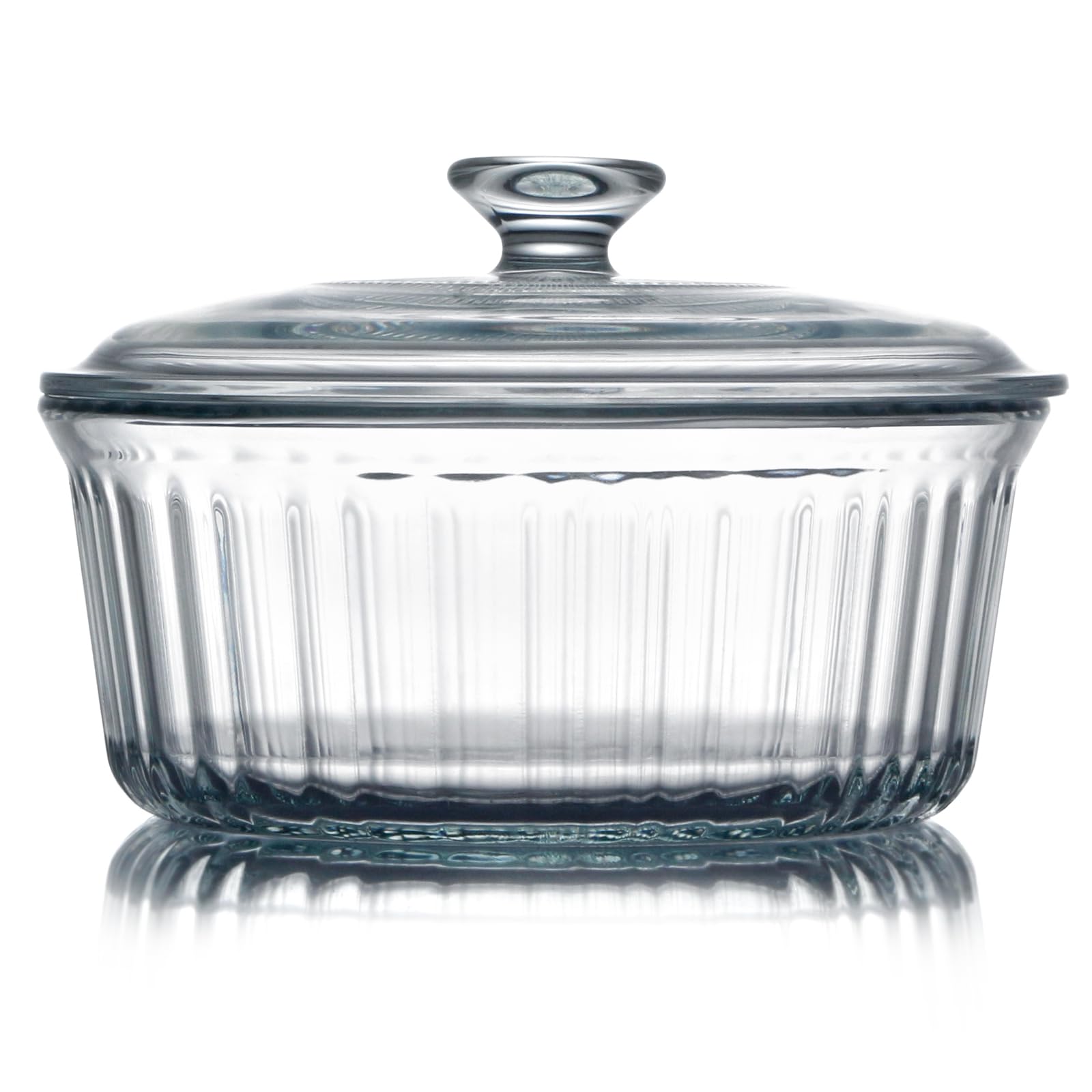 2.4QT Round Glass Dish