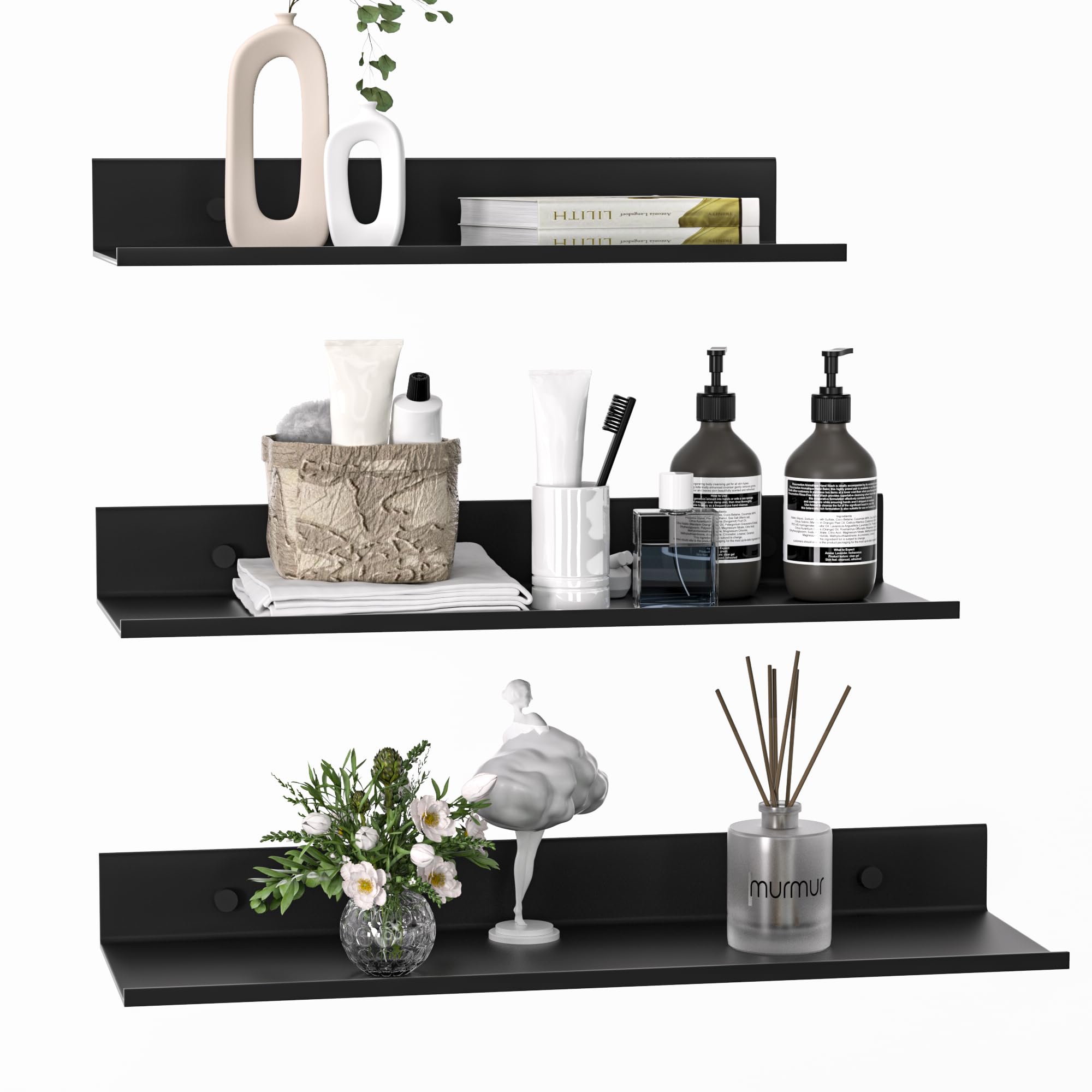Black Floating Shelves