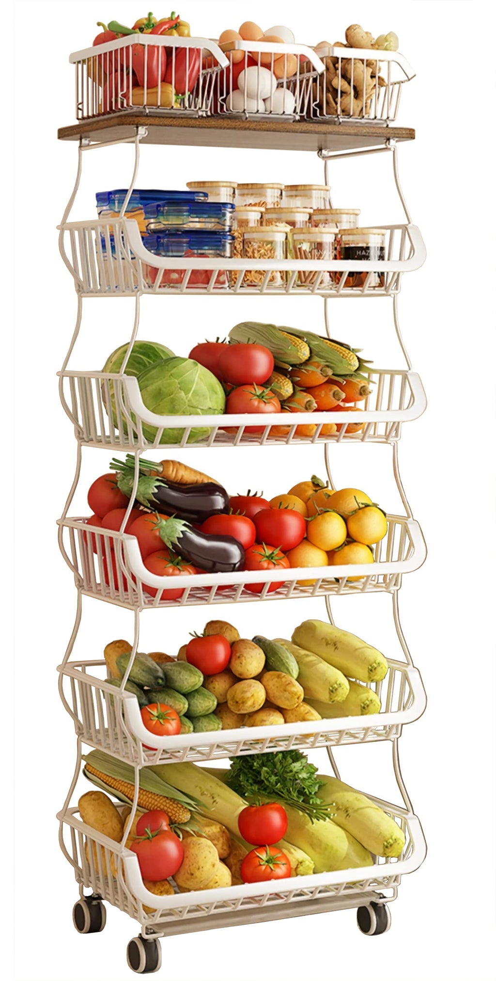 Rolling Rack Storage Cart for Pantry