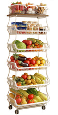 Rolling Rack Storage Cart for Pantry