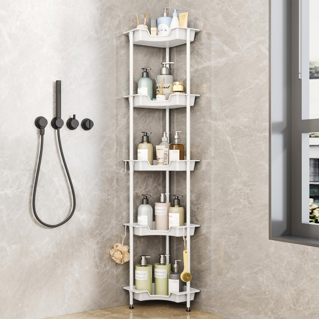 Corner Shower Caddy Standing - 5 Tier Floor Standing