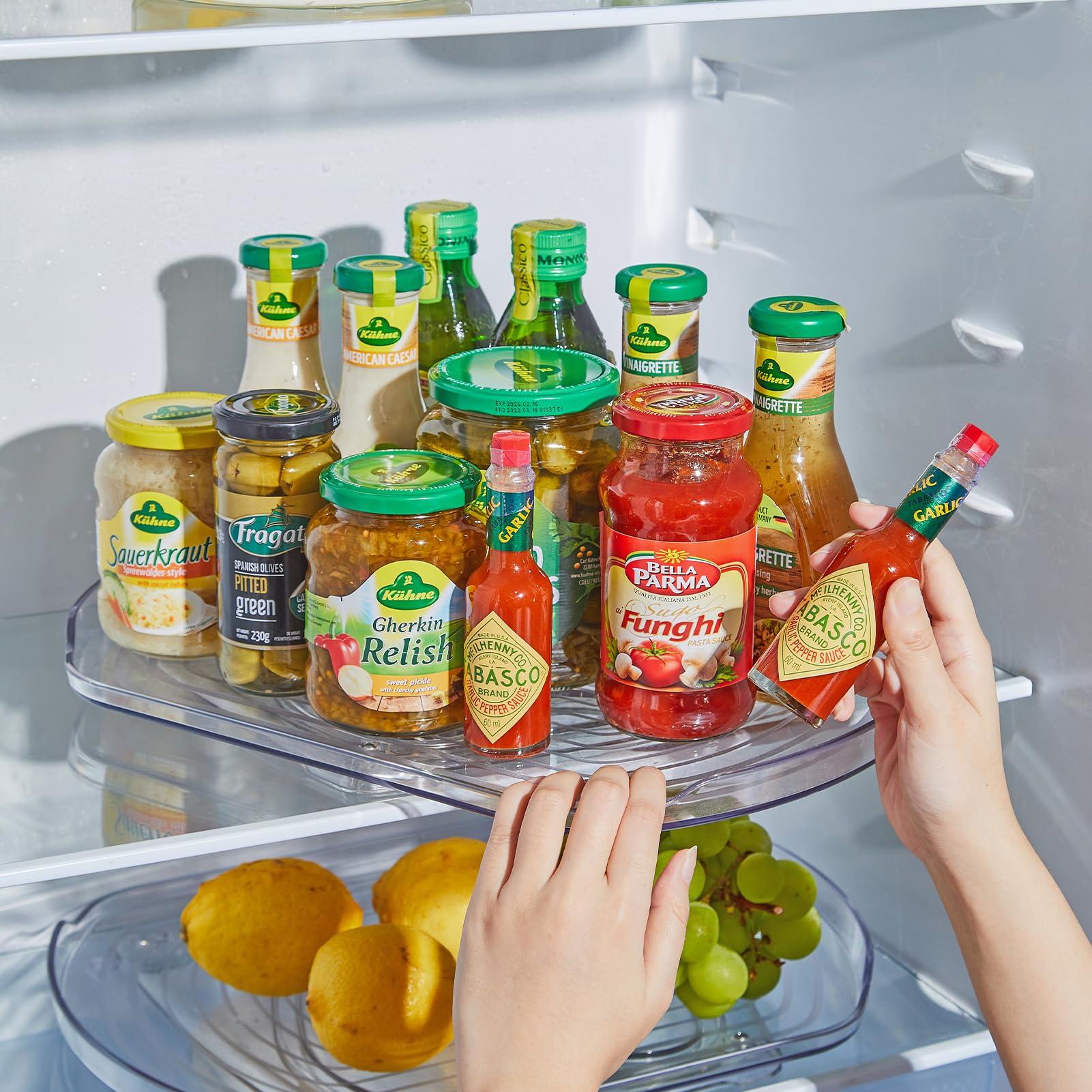 Lazy Susan Turntable Organizer for Refrigerator