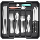 Black Silverware Drawer Organizer