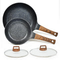 Nonstick Frying Pans Set with Lid