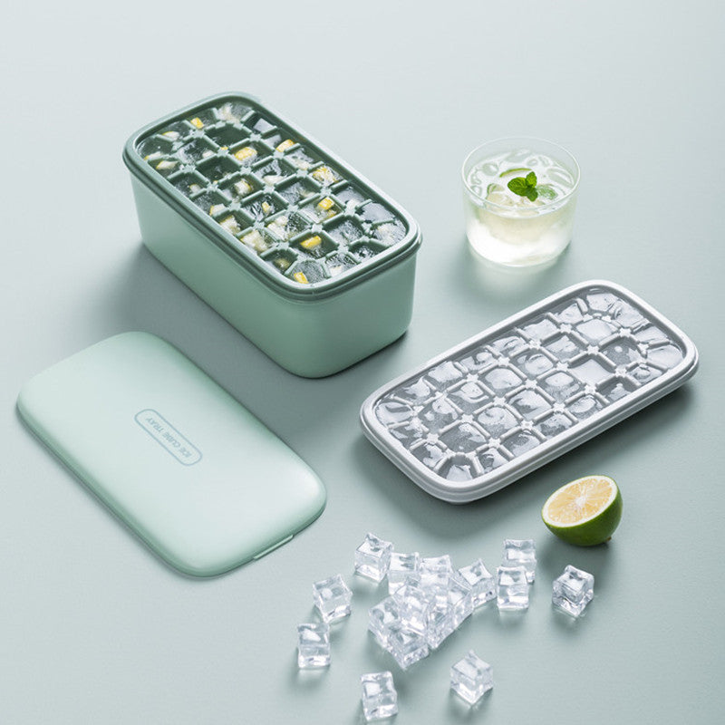 Dual-Layer Ice Cube Tray with Lid