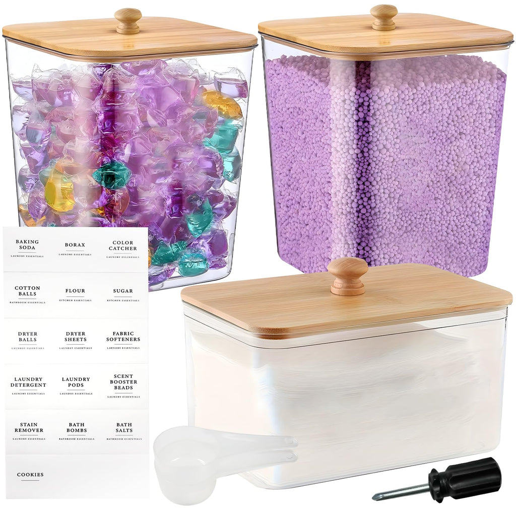 3 Pack Laundry Room Organization Containers