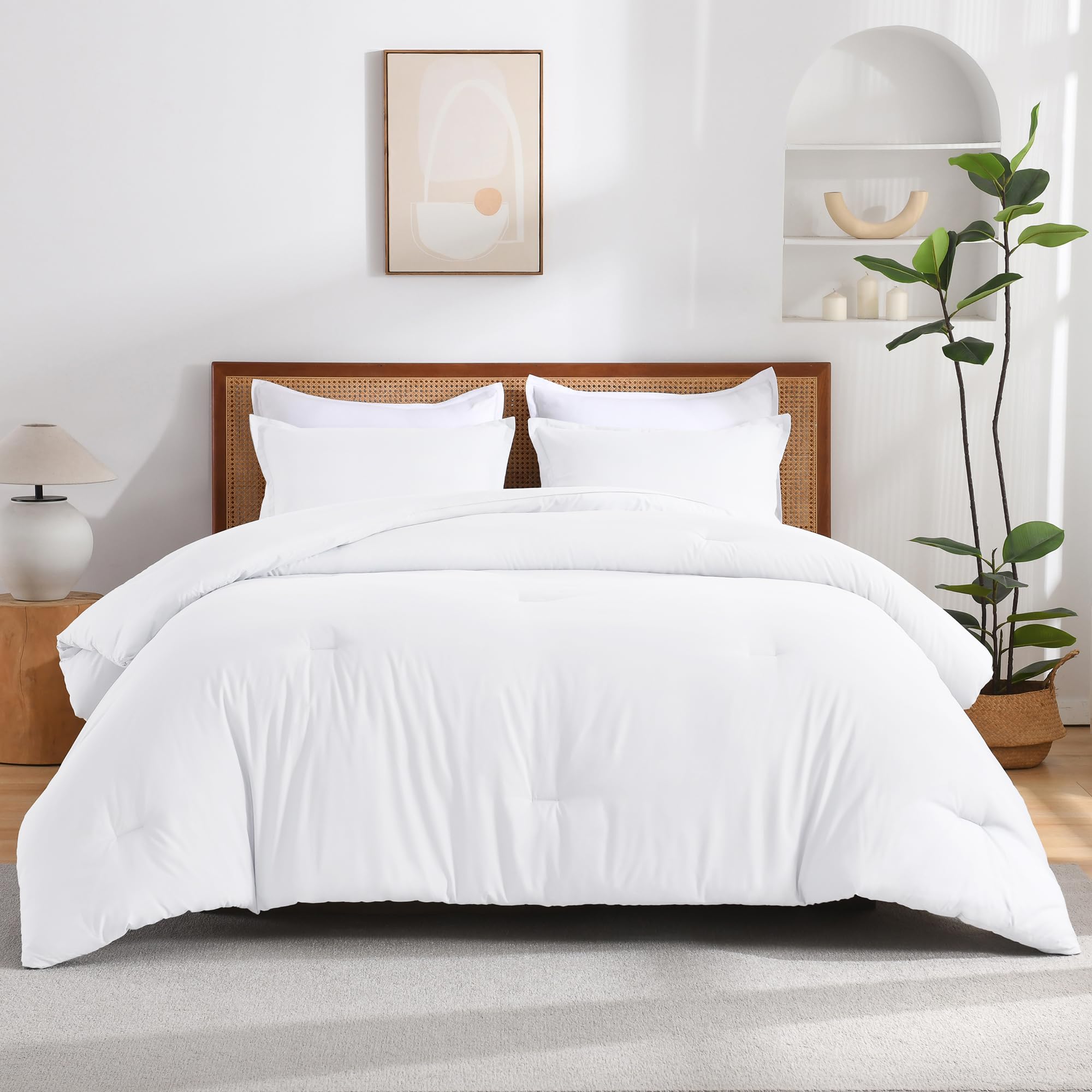 White Queen Size Comforter Set