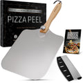Aluminum Metal Pizza Peel with Stainless Steel Pizza Cutter