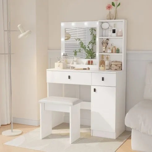 Vanity Desk With Lights