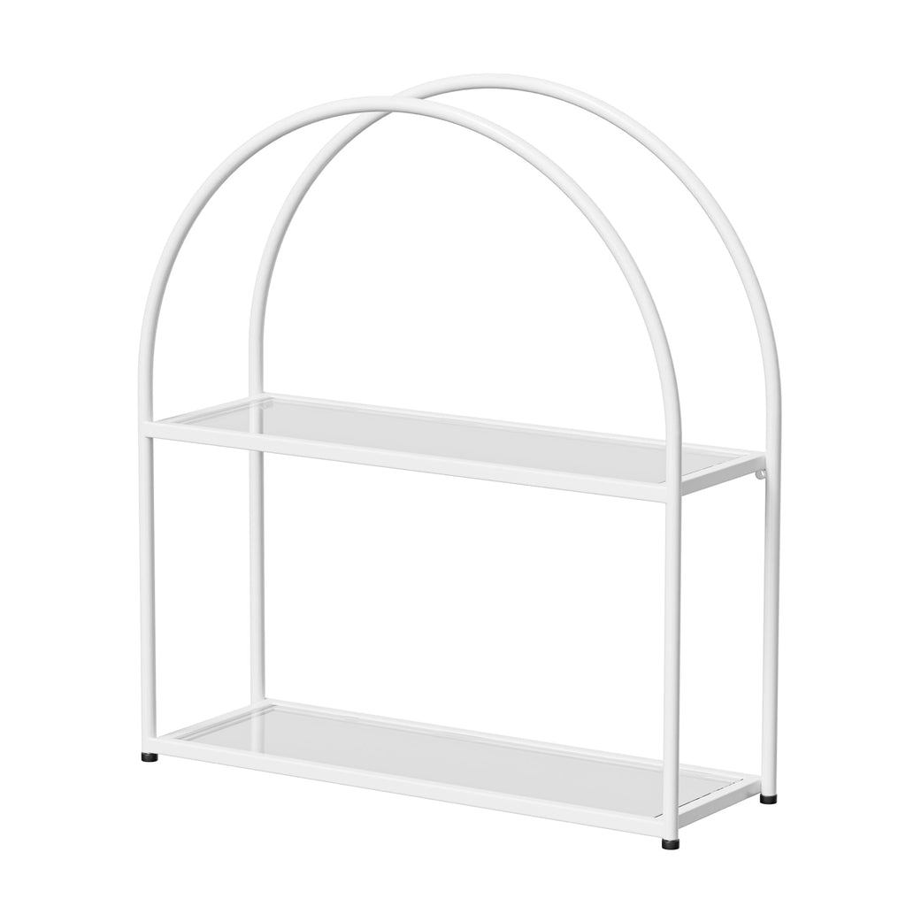 White Arched Frame Wall Shelf Decorative