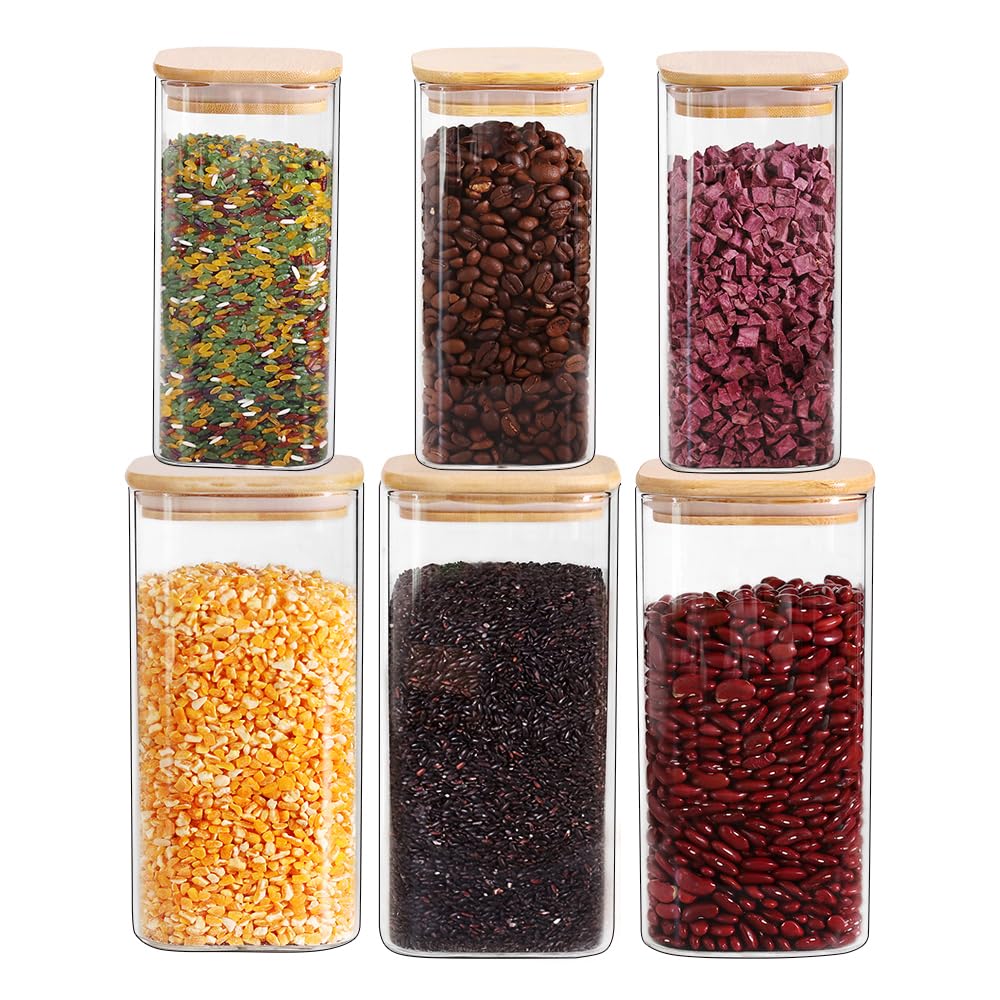 Square High Borosilicate Glass Canisters