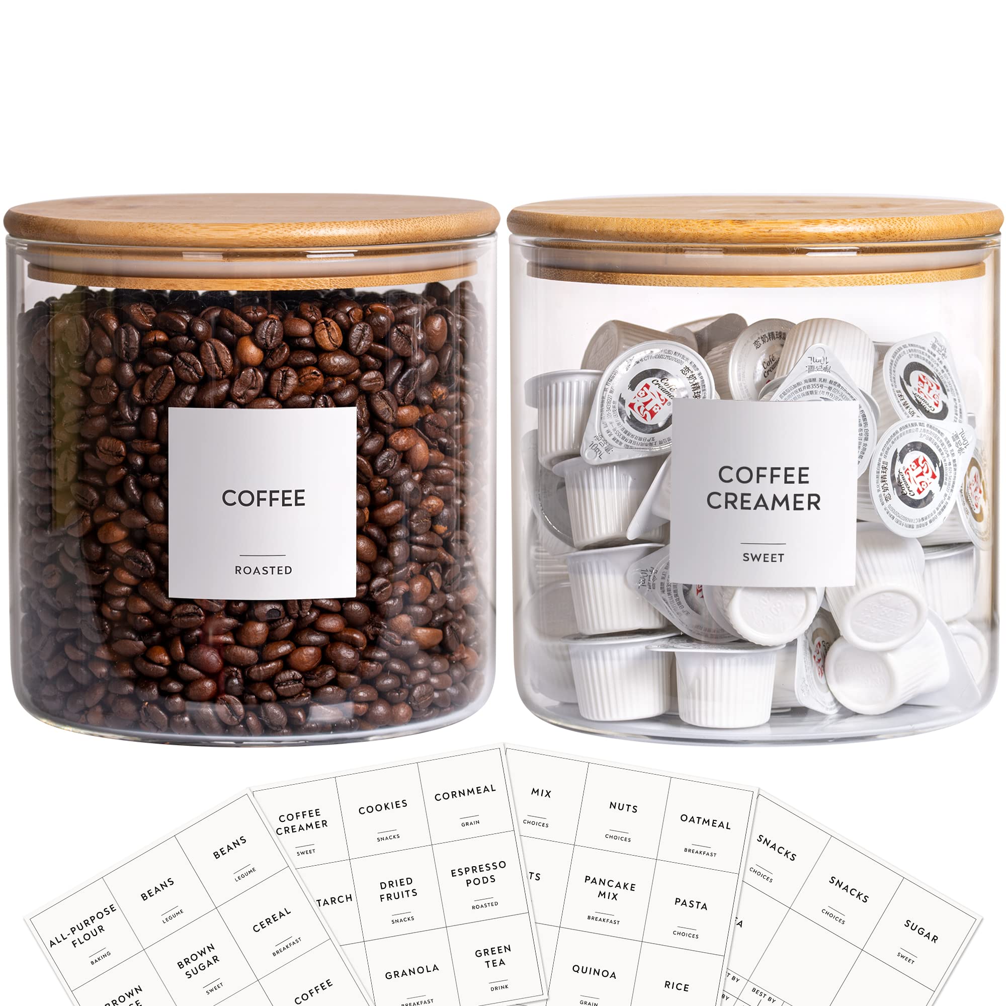 2 Pack Glass Jars
