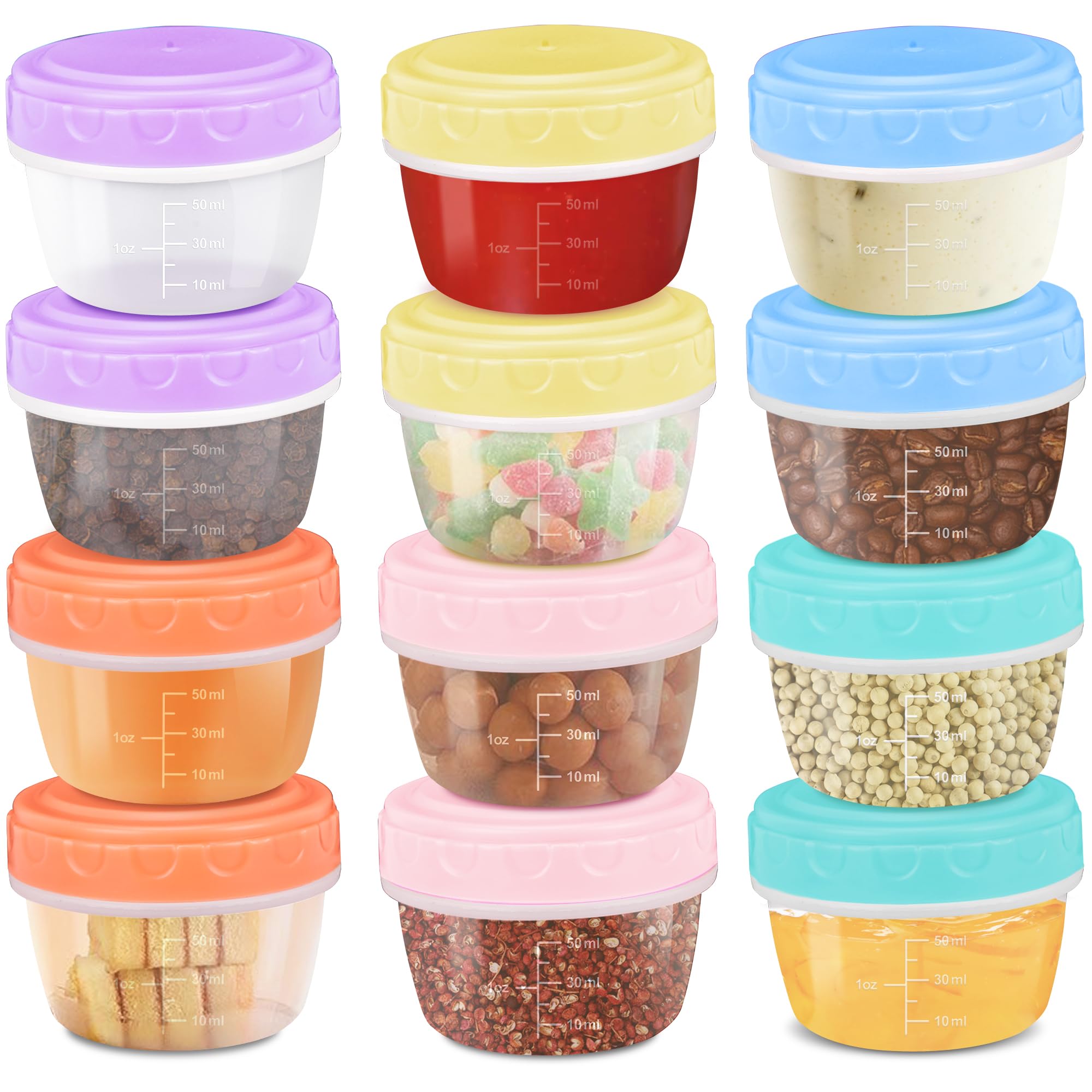 12 Pack Condiment Containers with Lids