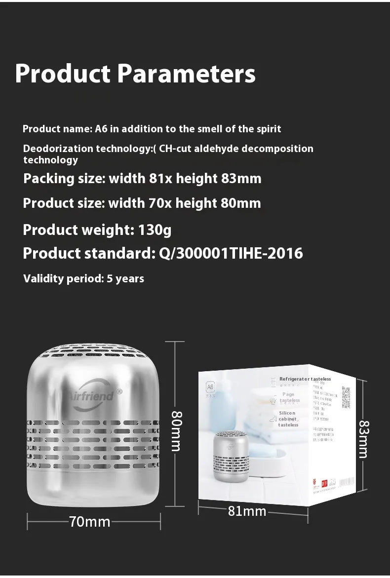 Formaldehyde Removal Sterilization And Odor Removal Mini Car Air Purifier